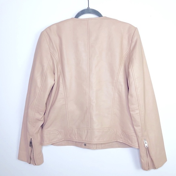 LUCKY brand pink leather Moto jacket - Picture 8 of 9